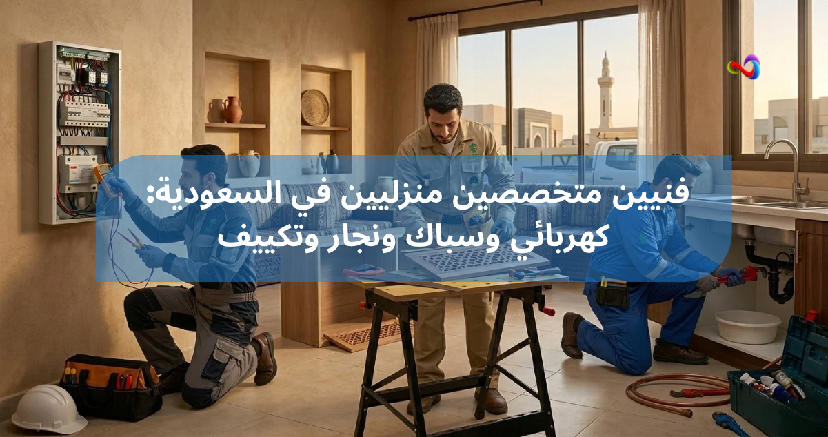 فني كهربائي وسباك ونجار وتكييف منزلي بالسعودية